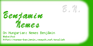 benjamin nemes business card