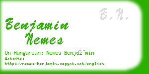 benjamin nemes business card